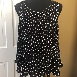 Banana Republic Pleated Peplum Shell NWT